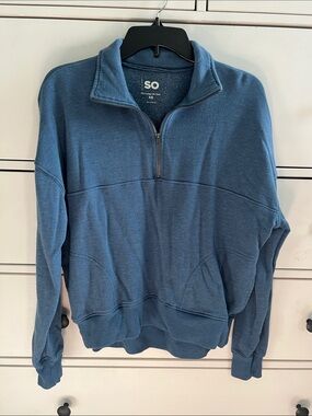 SO women’s Slate Blue Half-Zip Pullover Sweatshirt